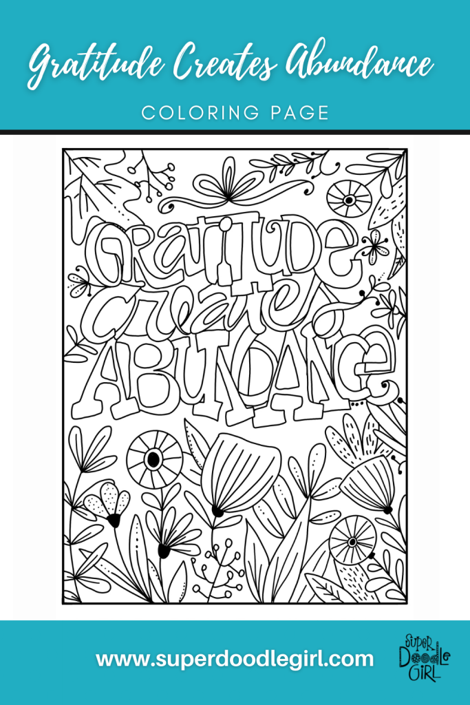Coloring page with black lines on white page